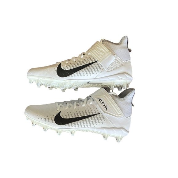 Nike Alpha Menace Pro 2  Mid Cleats AQ3209-100  White Size 12.5 - Picture 7 of 11